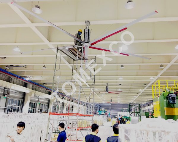 Sản phẩm quạt trần công nghiệp HVLS - 5300 của Tomexco