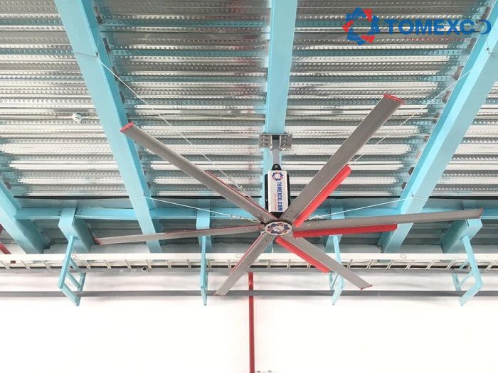 Sản phẩm quạt trần công nghiệp HVLS của Tomexco