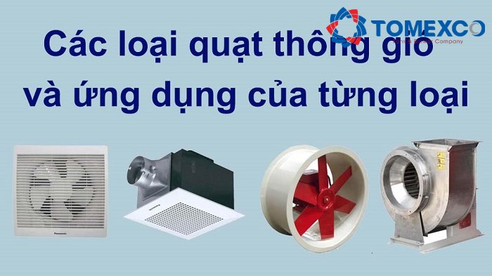 Các loại quạt thông gió phổ biến nhất hiện nay