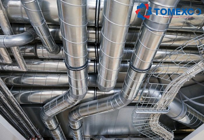 Hệ thống các ống dẫn gió trong nhà xưởng, chung cư