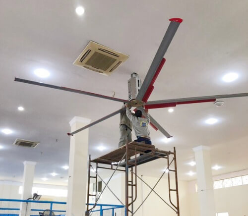 Lắp đặt quạt trần Tomexco cho các trung tâm thể thao trong nhà