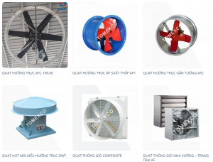 Sản phẩm quạt thông gió Tomexco