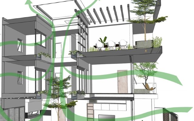 Ứng dụng nguyên tắc thông gió tự nhiên trong kiến trúc xanh