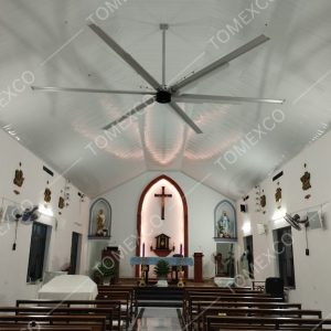 Hoàn thiện lắp đặt quạt trần cho nhà thờ tại Hòa Bình