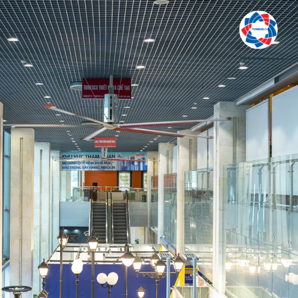 Quạt trần công nghiệp HVLS Tomexco