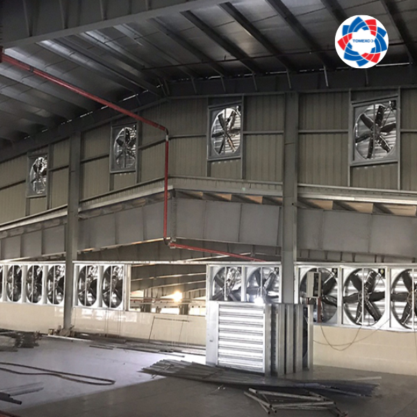 làm mát nhà xưởng bằng quạt thông gió 