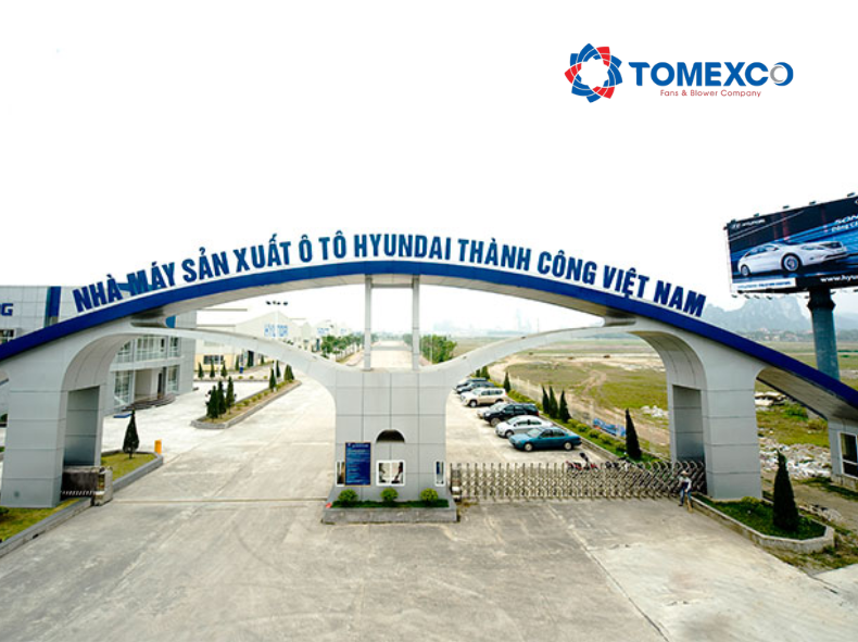 Dự án lắp đặt quạt HVLS tại nhà máy Hyundai
