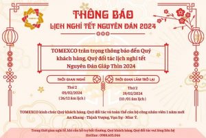 Tomexco thông báo lịch nghỉ Tết Nguyên Đán 2024