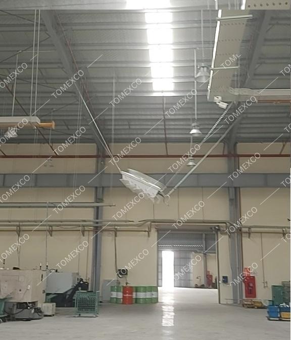 Tomexco lắp đặt quạt hướng trục Composite 72 cho nhà máy Z117.