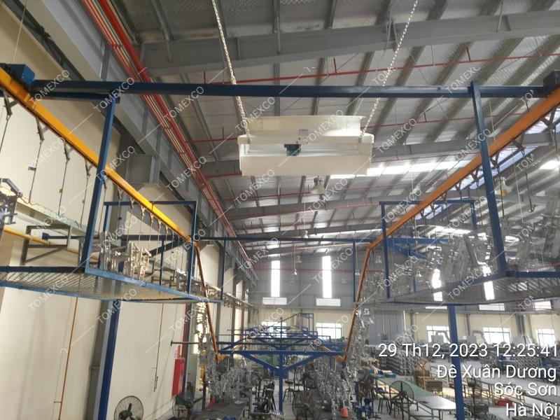 Tomexco lắp đặt quạt hướng trục Composite 72 cho nhà máy Z117.