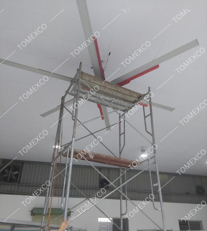 Lắp đặt quạt trần HVLS-4500 tại Công ty cổ phần Flying Legend Việt Nam