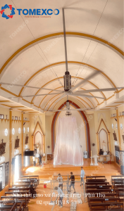 Tomexco - Quạt Trần HVLS Tại Nhà Thờ Hướng Tran, Phú Thọ