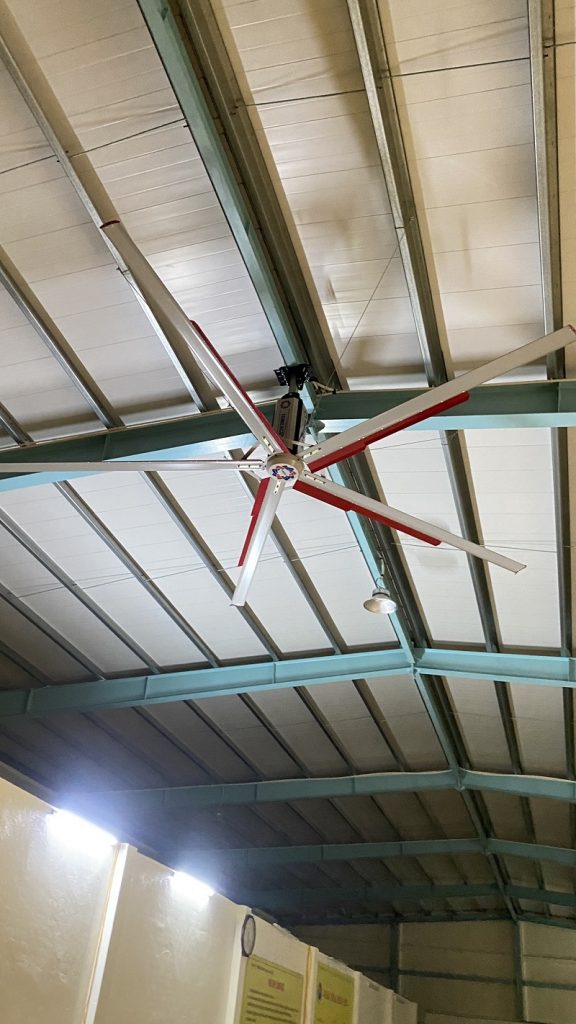 Cung cấp và lắp đặt quạt trần HVLS 5300 cho công ty TNHH thương mại Hòa An Hải Dương