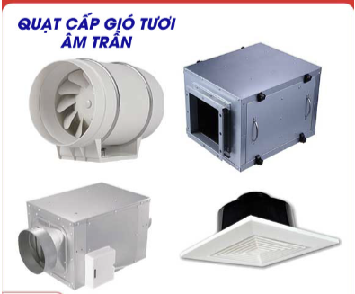 Các dòng sản phẩm quạt thông gió cấp khí tươi của Tomexco