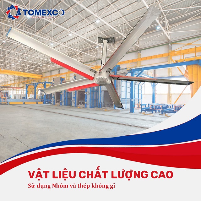 Các mẫu quạt HVLS của Tomexco