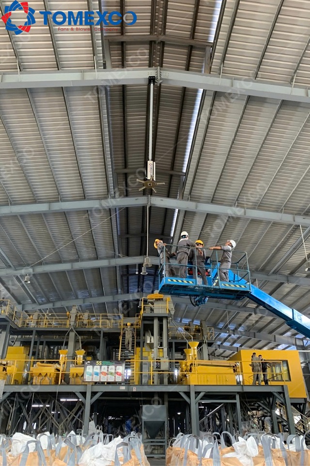 Thi Công Quạt Hút Công Nghiệp Tại Công ty Cổ phần Chế biến Khoáng sản Titan Hoàng Long