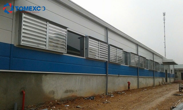 Tomecov Tomexco lắp quạt thông gió nhà xưởng chuẩn kỹ thuật cho khách hàng